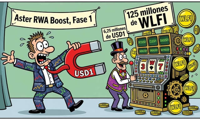 Aster ofrece 125 millones de WLFI para impulsar sus mercados RWA en USD1 - DiarioBitcoin