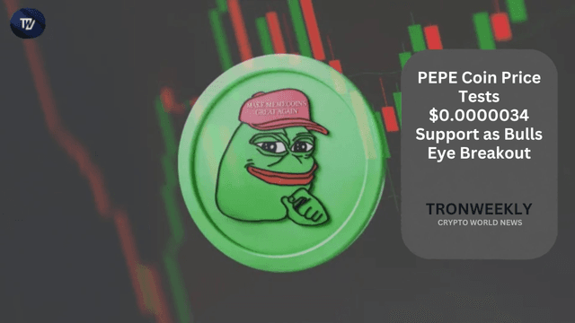 PEPE Coin Price Tests $0.0000034 Support As Bulls Eye Breakout