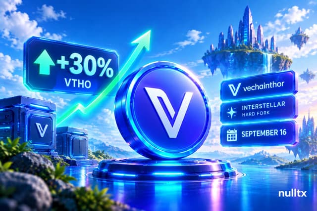 VTHO Just Ripped 30% in a Day, and a Mainnet Hard Fork Is Two Days Away | NullTX