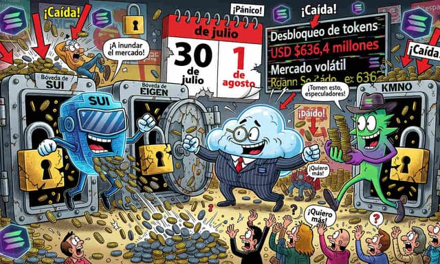 Sui, EigenCloud y Kamino liberarán tokens por más de USD $21 millones esta semana - DiarioBitcoin