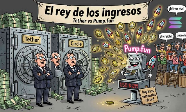 Pump.fun se cuela en el podio de ingresos cripto, solo detrás de Tether y Circle - DiarioBitcoin