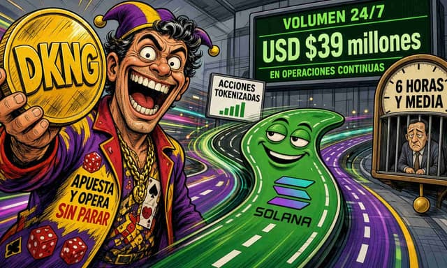 DKNG de DraftKings alcanza USD $39 millones en volumen en Solana en solo tres horas - DiarioBitcoin