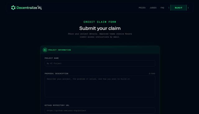 Claim $70 in free Nosana GPU credits for the Decentralize AI Hackathon! Learn how to manage your compute budget and win a share of the $51,750 prize pool.