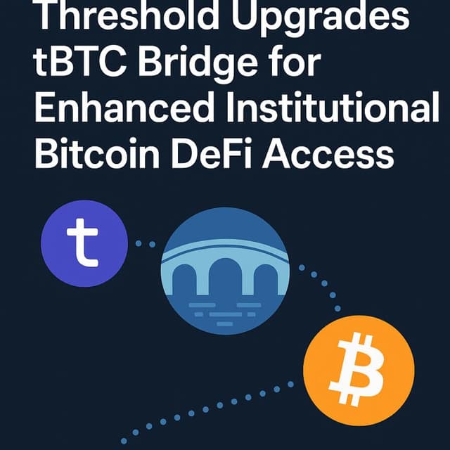 Threshold Upgrades tBTC Bridge for Enhanced Institutional Bitcoin DeFi Access