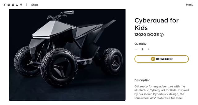 Tesla now accepts Dogecoin payments for some of its merch