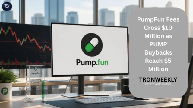 PumpFun Fees Cross $10 Million As PUMP Buybacks Reach $5 Million